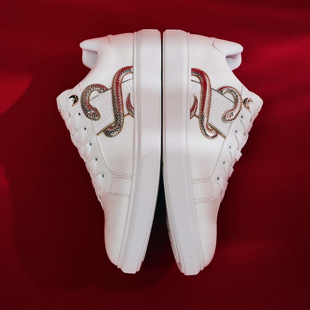 Slithera-In Men's White Low-Top